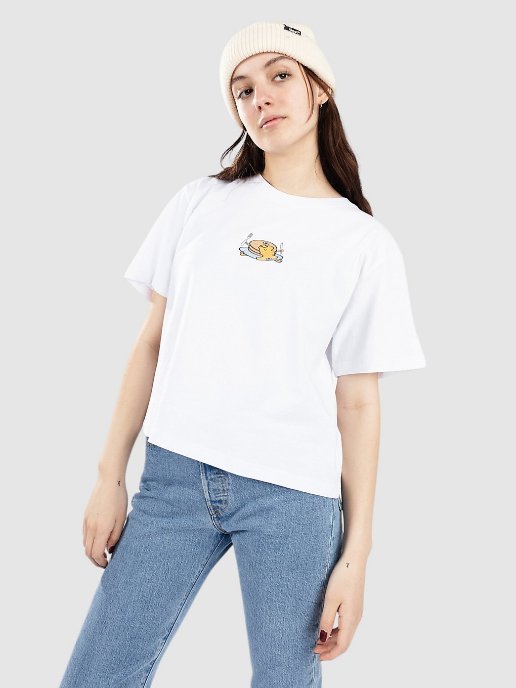 Image of A.Lab Pancaked Cropped T-Shirt bianco