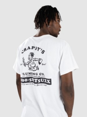 Image of A.Lab Crappy's Plumbing Co. T-Shirt bianco