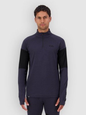 Mons Royale Olympus Merino 1/4 Zip Long Sleeve Thermo Shirt grijs