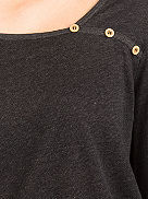 Asym Stripe Button Camiseta LS