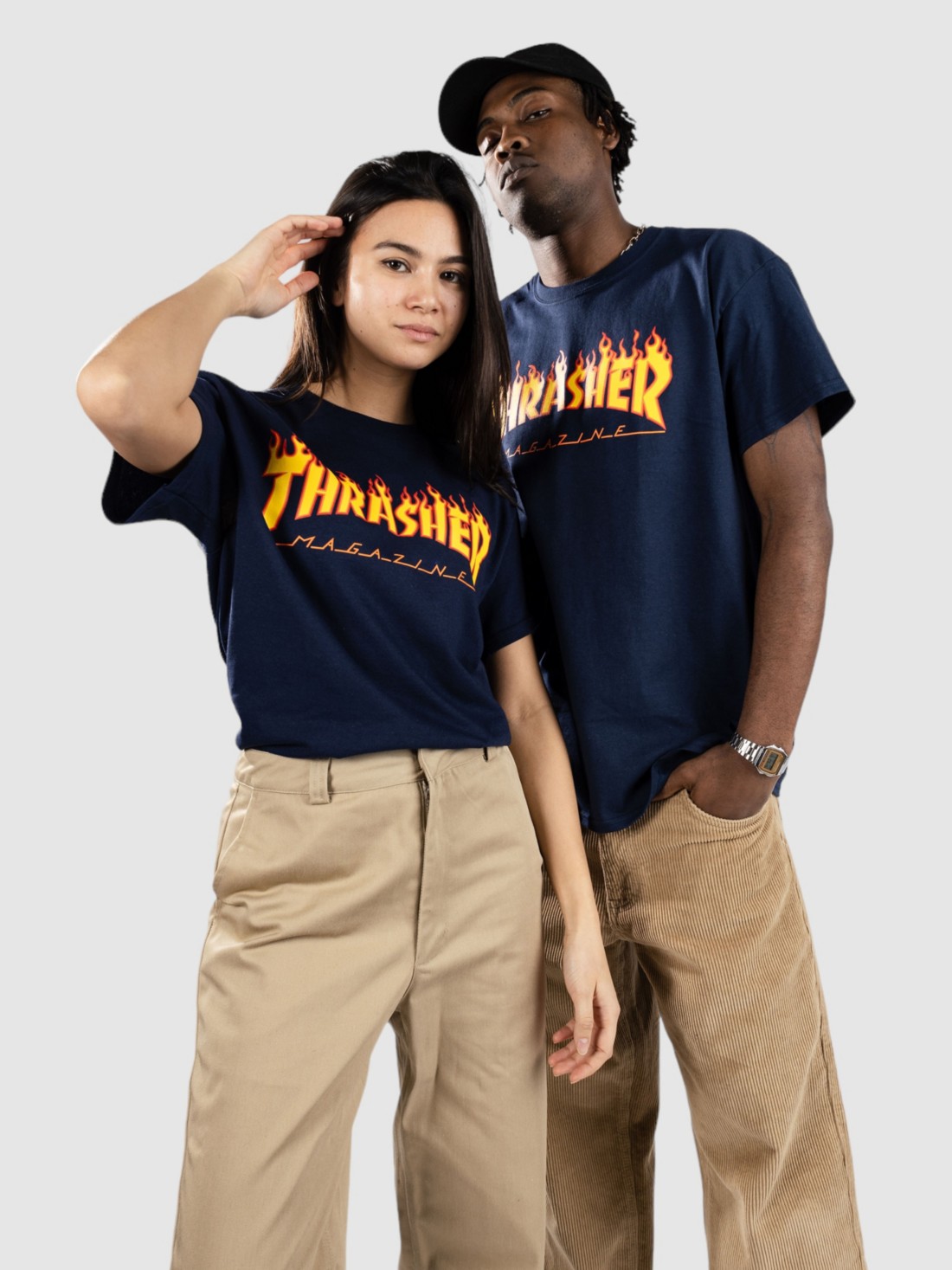Thrasher Flame T-Shirt navy