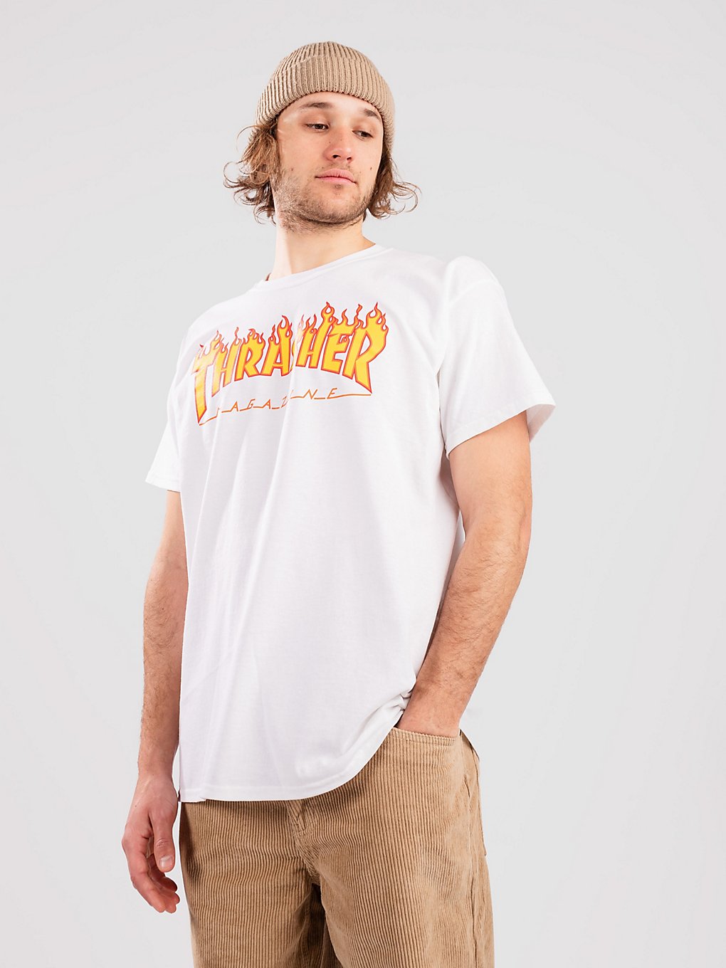Thrasher Flame T-Shirt white kaufen