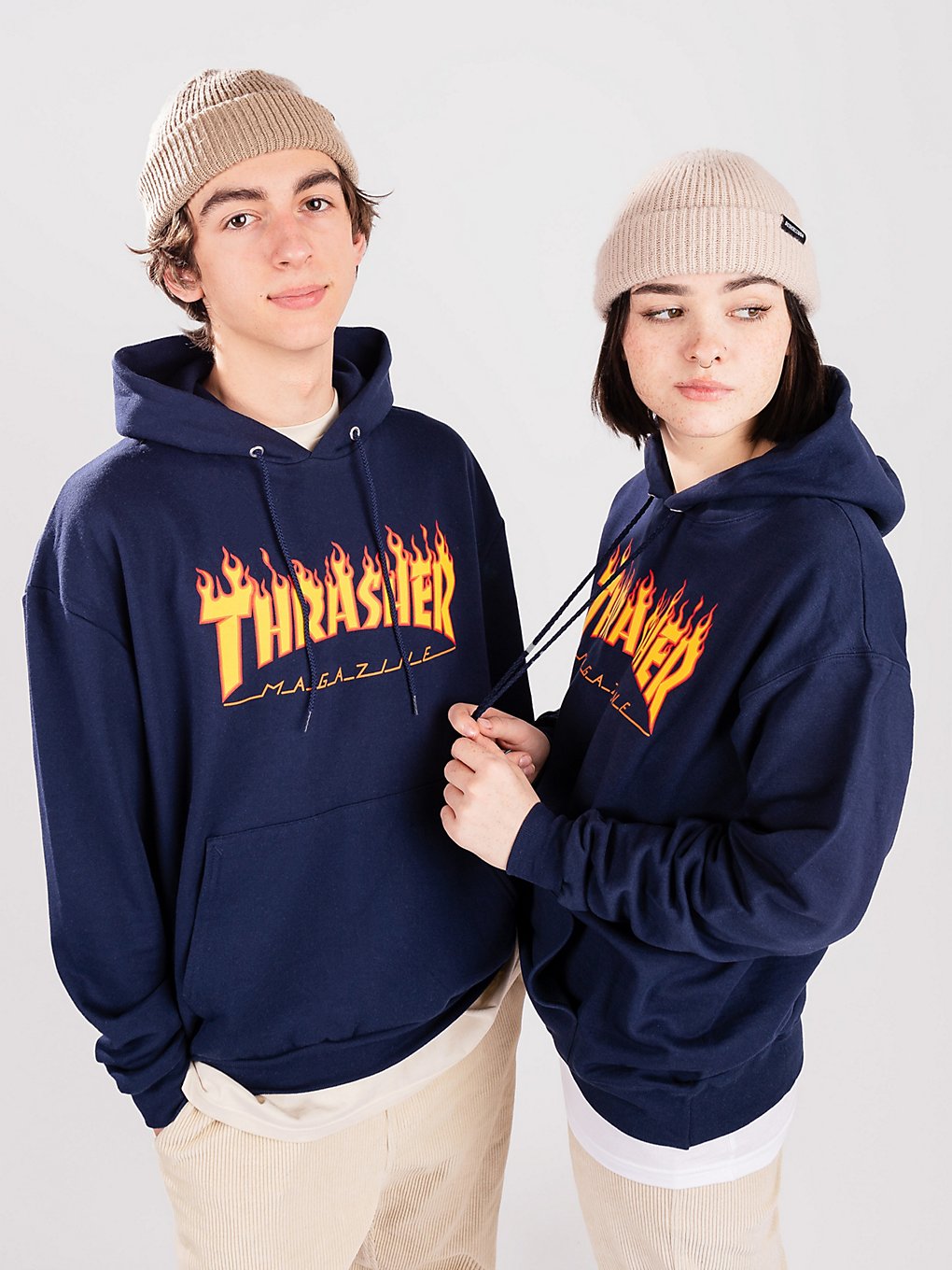 Thrasher Flame Hoodie navy kaufen