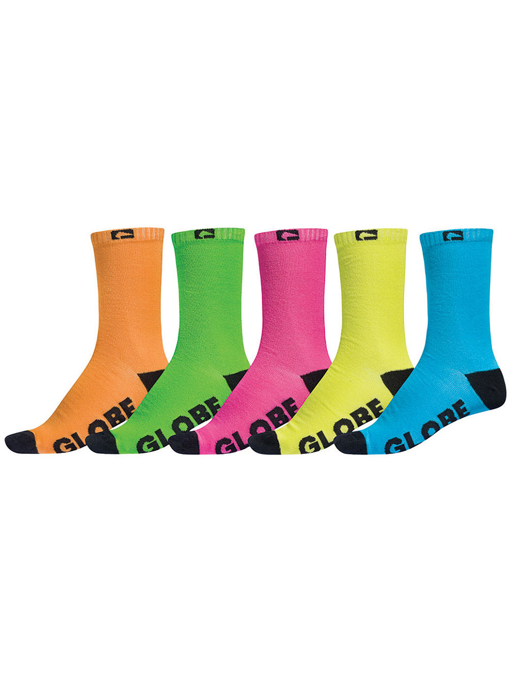 Neon 5 Pack Ankle Socks Boys