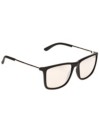 Le Specs Tweedledum Black Rubber/Silver Sonnenbrille