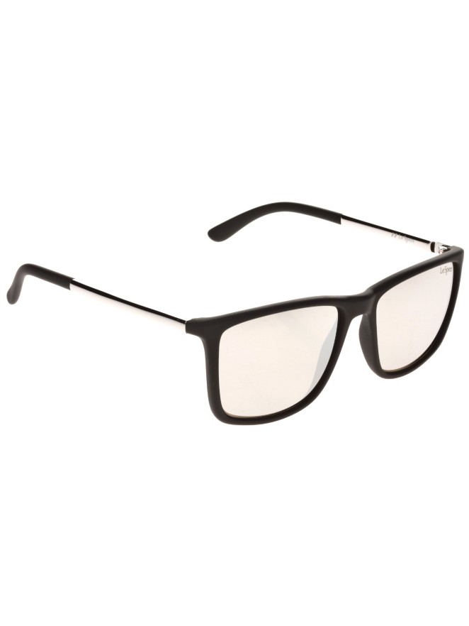 Le Specs Tweedledum Black Rubber/Silver Sonnenbrille