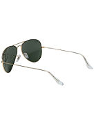 Aviator Large Metal Gold Solid Sonnenbrille