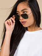 Aviator Large Metal Gold Solid Sonnenbrille