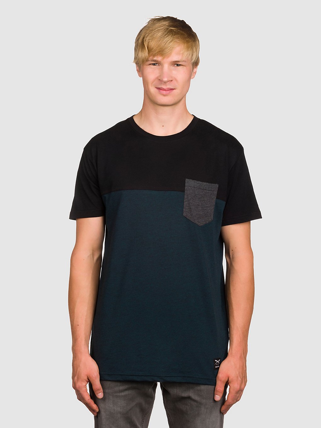 Iriedaily Block Pocket T-Shirt deep lake kaufen