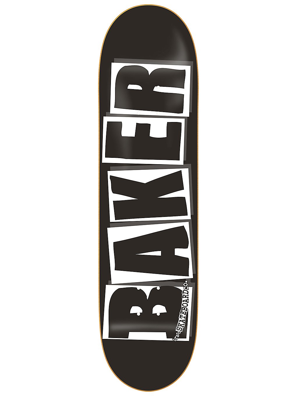 Baker brand logo black white 8.0 skate deck kuviotu, baker