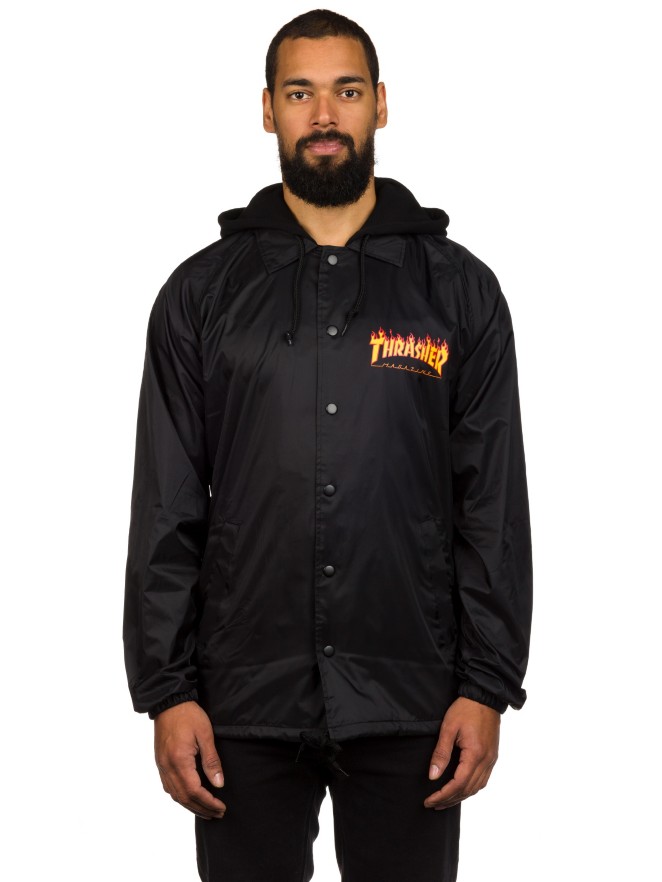 Thrasher Flame Logo Coach Jacket