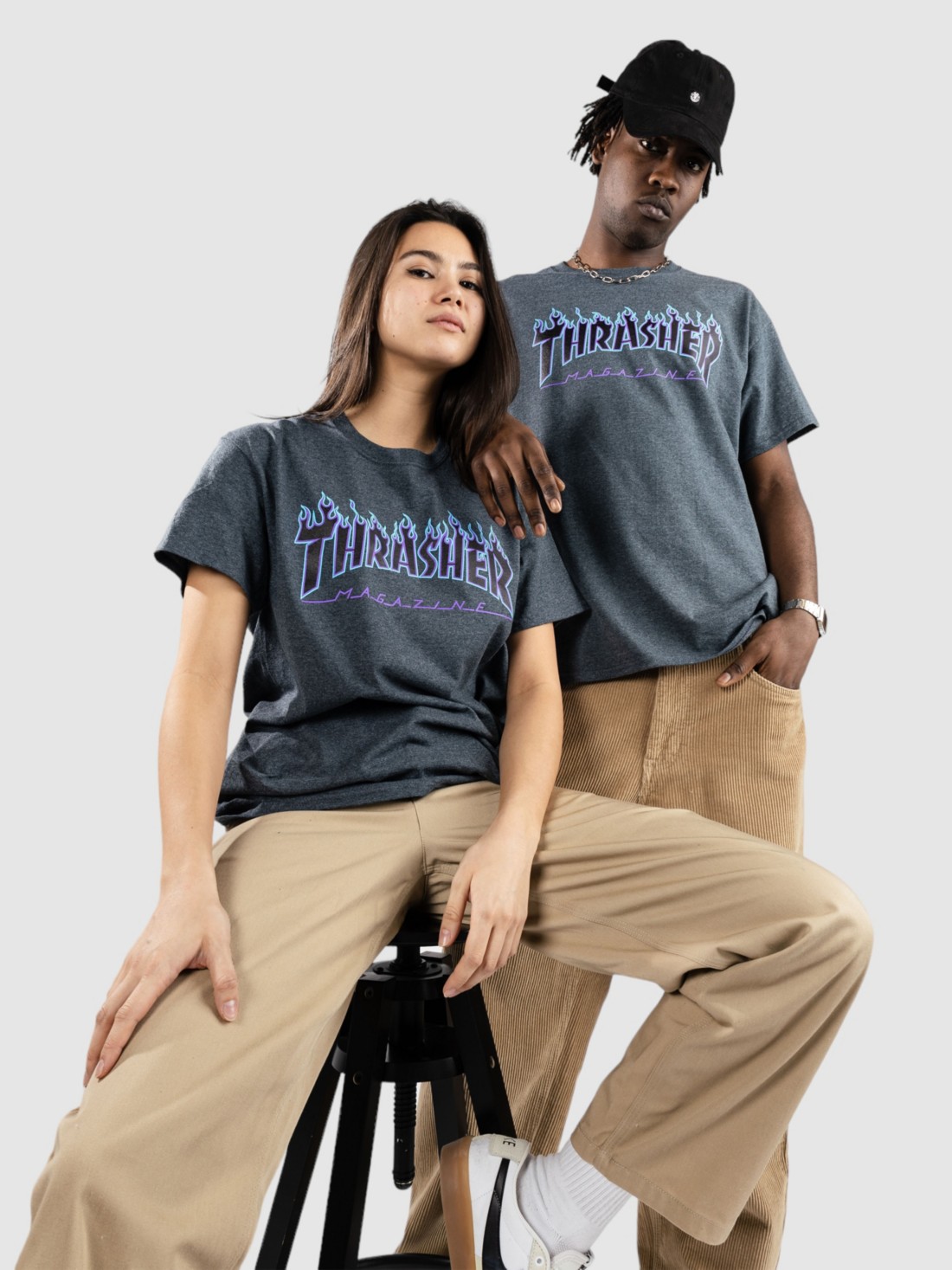 Thrasher Flame T-Shirt darkheather