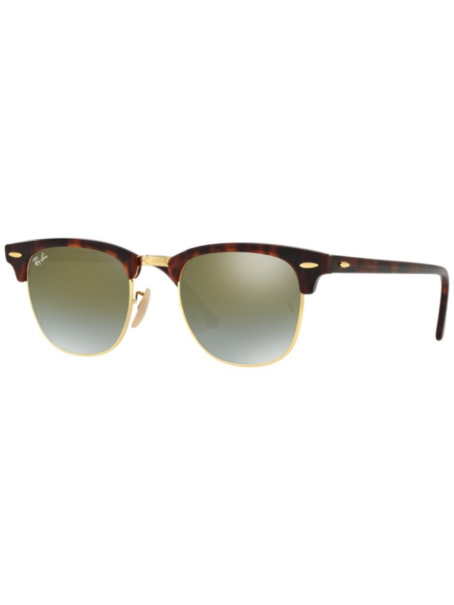 Ray-Ban Clubmaster Shiny Red Havana Sonnenbrille