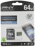 64GB Micro-SD Performance 50Mb/s