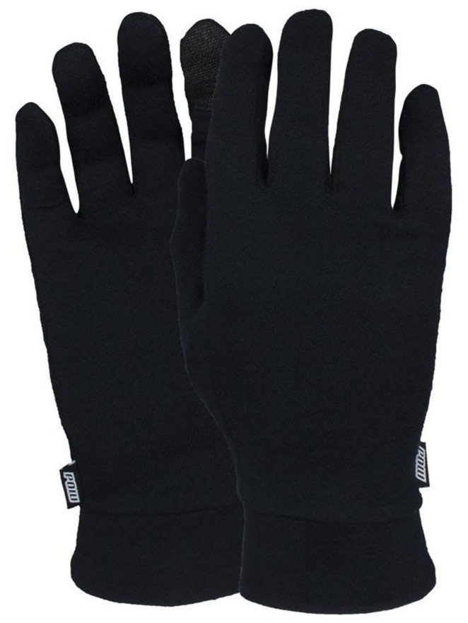 Pow Black Merino Liner Handschuhe