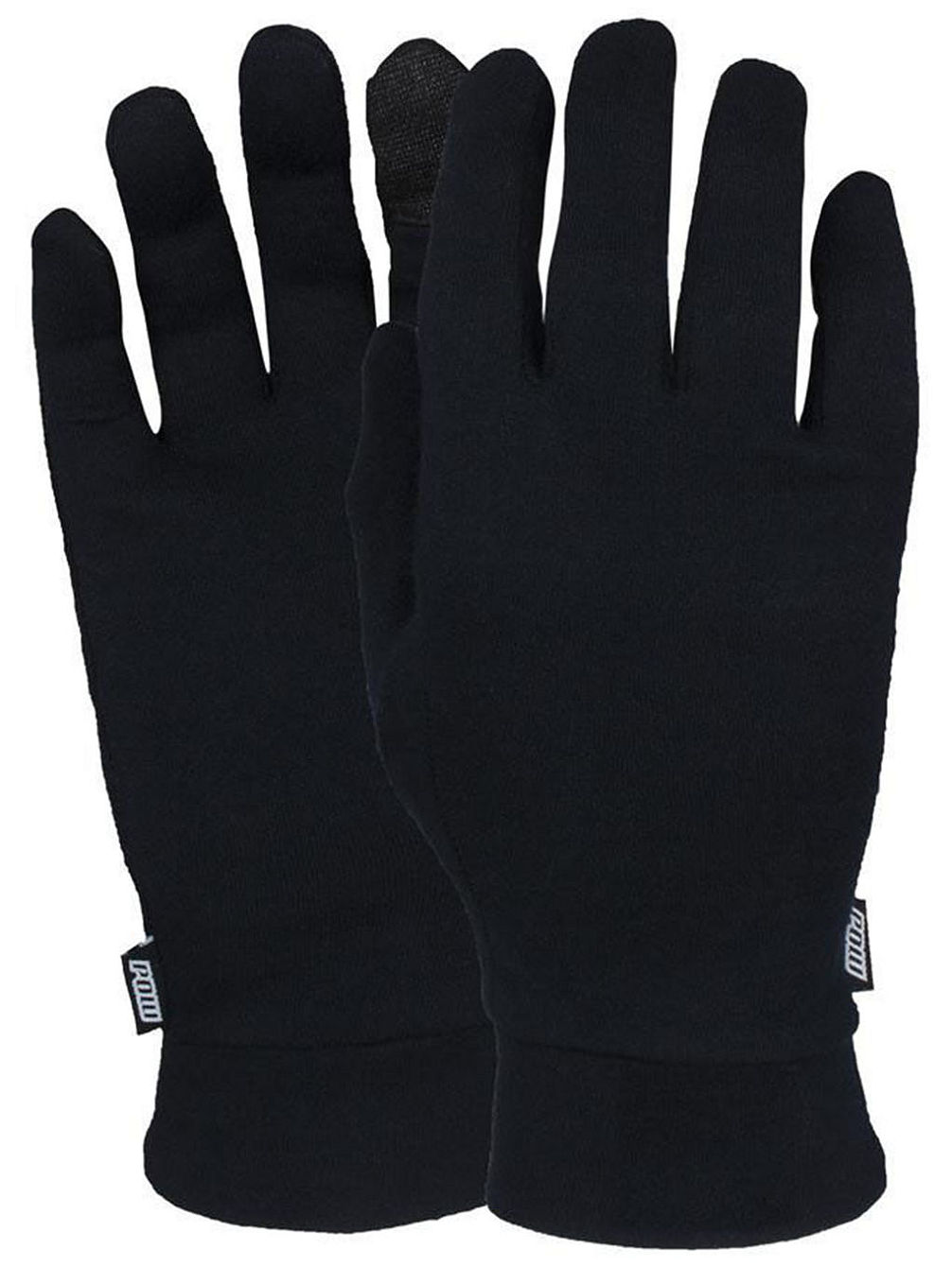 Black Merino Liner Handschuhe