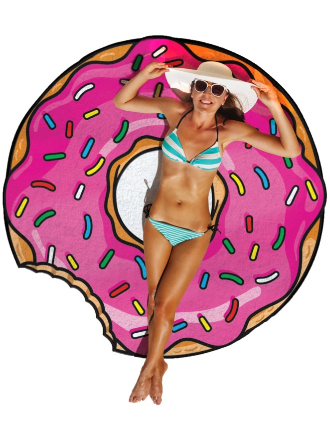 Big Mouth Toys Strawberry Donut Beach Handtuch