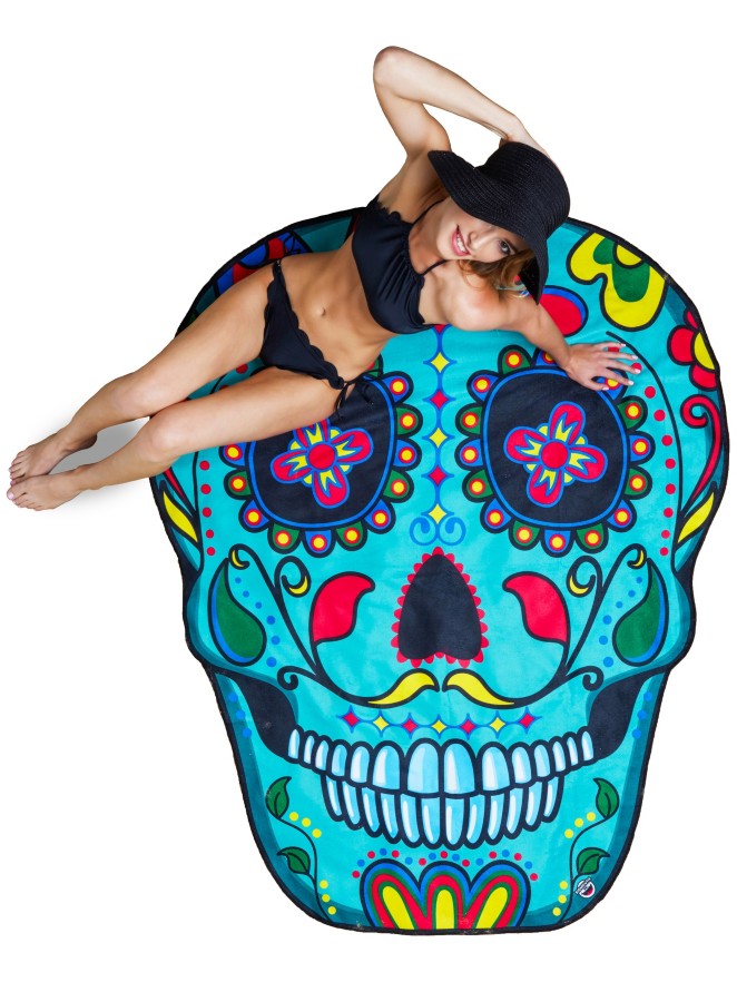 Big Mouth Toys Skull Beach Handtuch