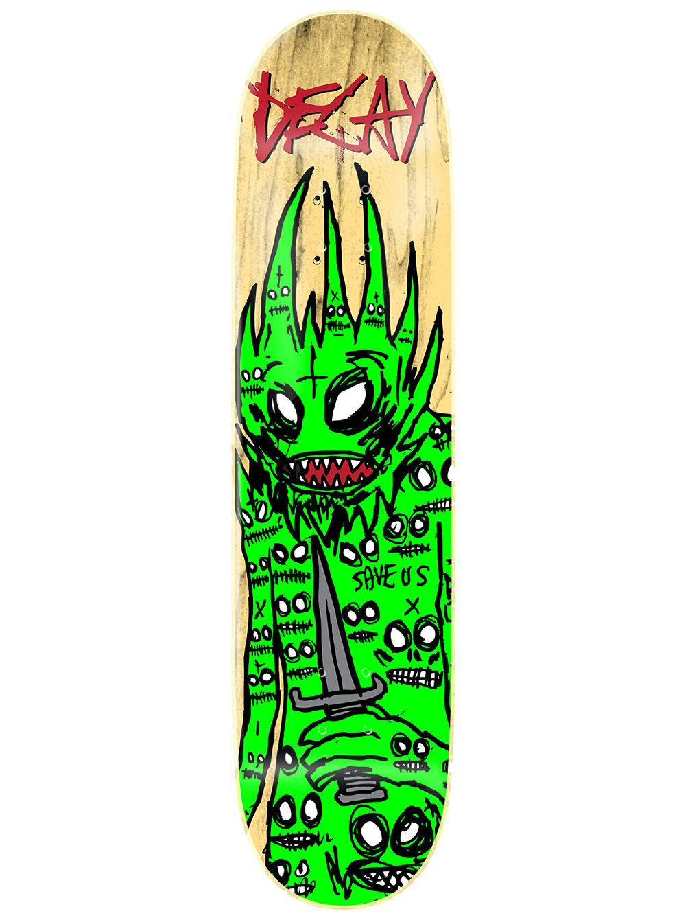 Demon Green 8.25&amp;#034; Skate Deck