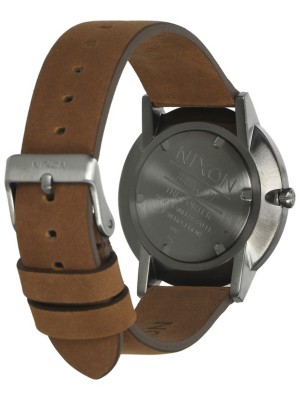 nixon porter leather gunmetal