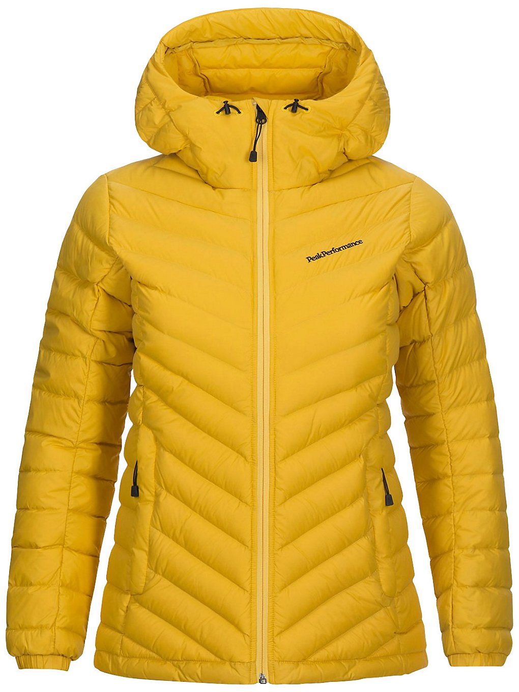 Peak performance frost down hood jacket keltainen, peak performance