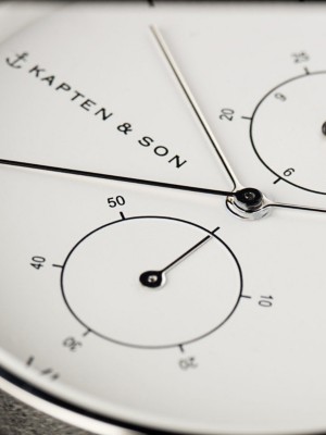 Chrono Woven Leather White 40mm Reloj