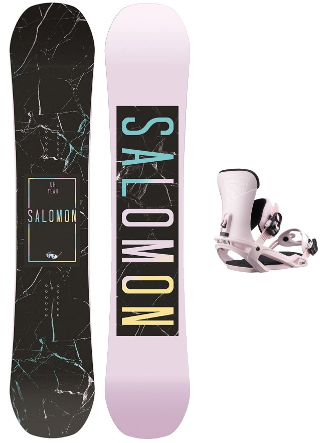 Salomon Oh Yeah 143 + Vendetta S Pink 2019 Snowboard Set