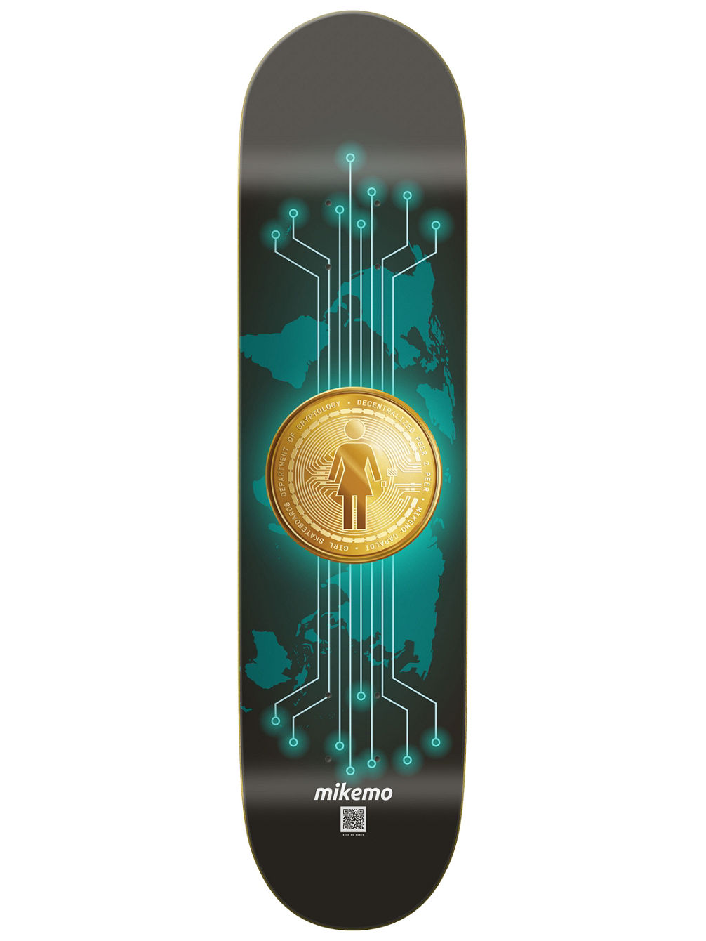 Mike Crypto Currency 8.0&amp;#034; Skate Deck