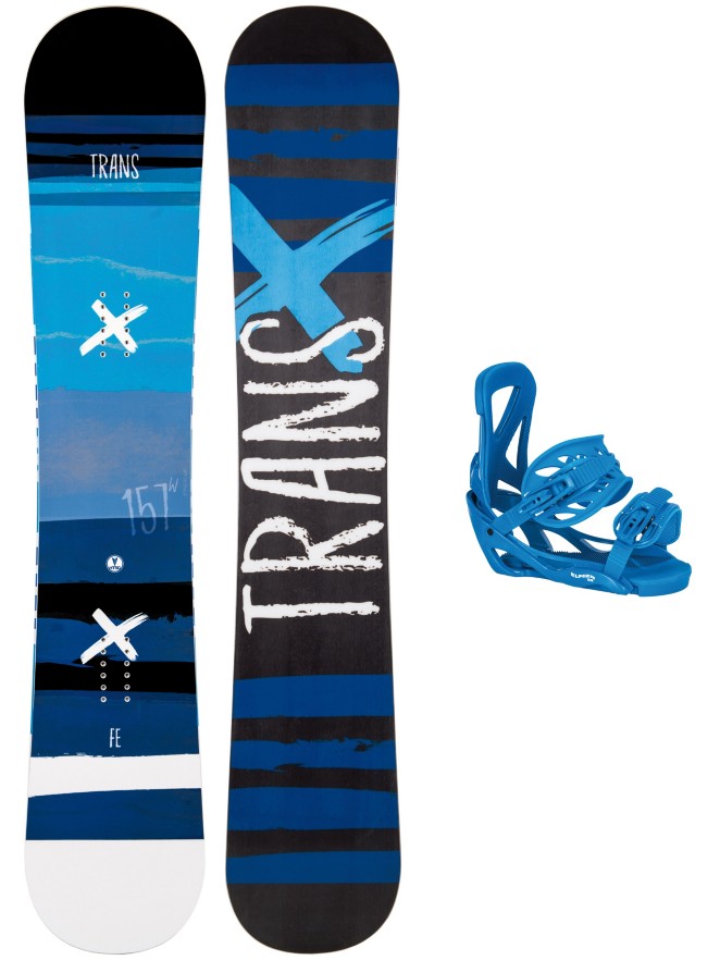 TRANS FE Blue 163W Rocker + Elfgen Team L Snowboard Set