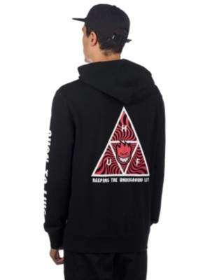 huf x spitfire triangle hoodie