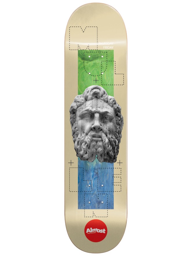 Almost Stone Head Impact Light 8.25″ Skateboard Dec