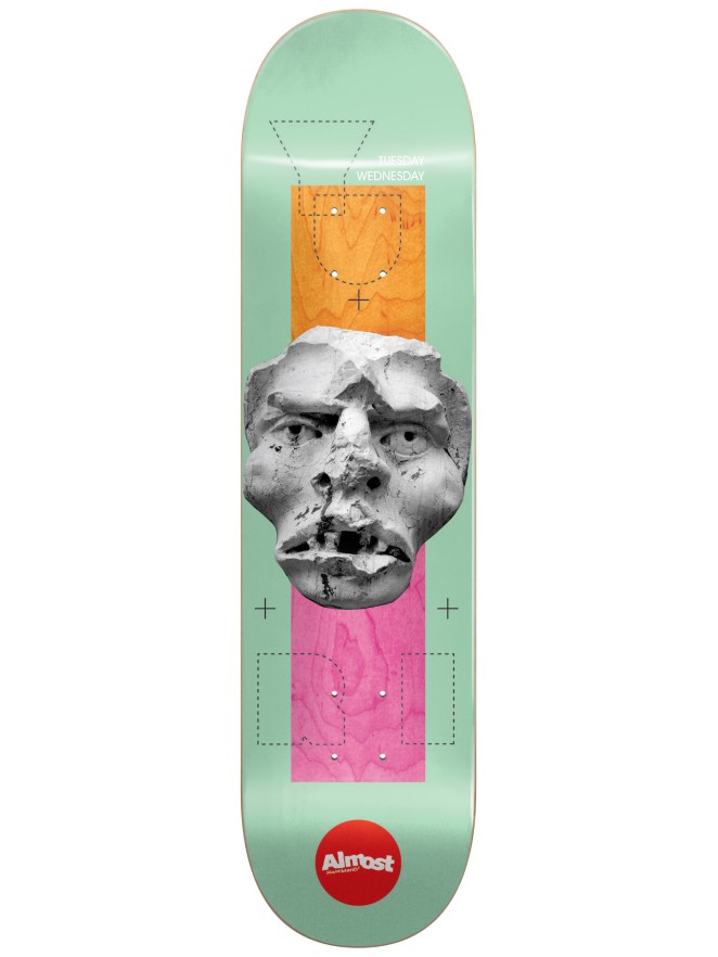 Almost Stone Head Impact Light 8.375″ Skateboard De