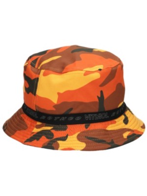 orange camo bucket hat