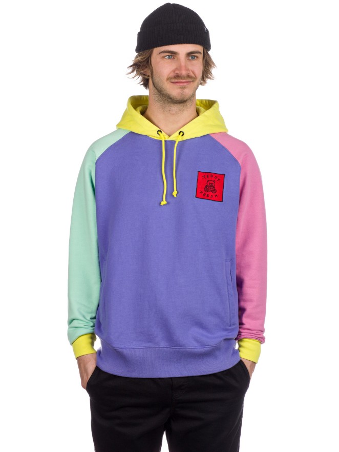 Teddy Fresh Color Block Mikina s kapucí