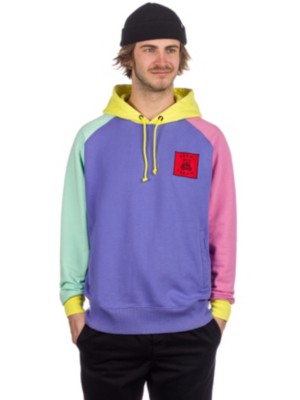 teddy color block hoodie