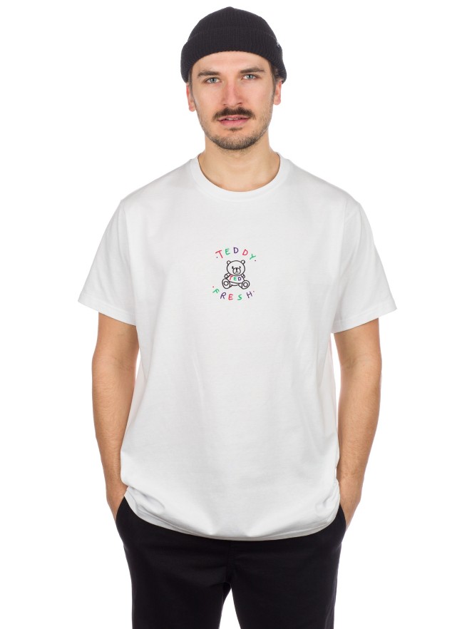 Teddy Fresh White Embroidery Logo Camiseta
