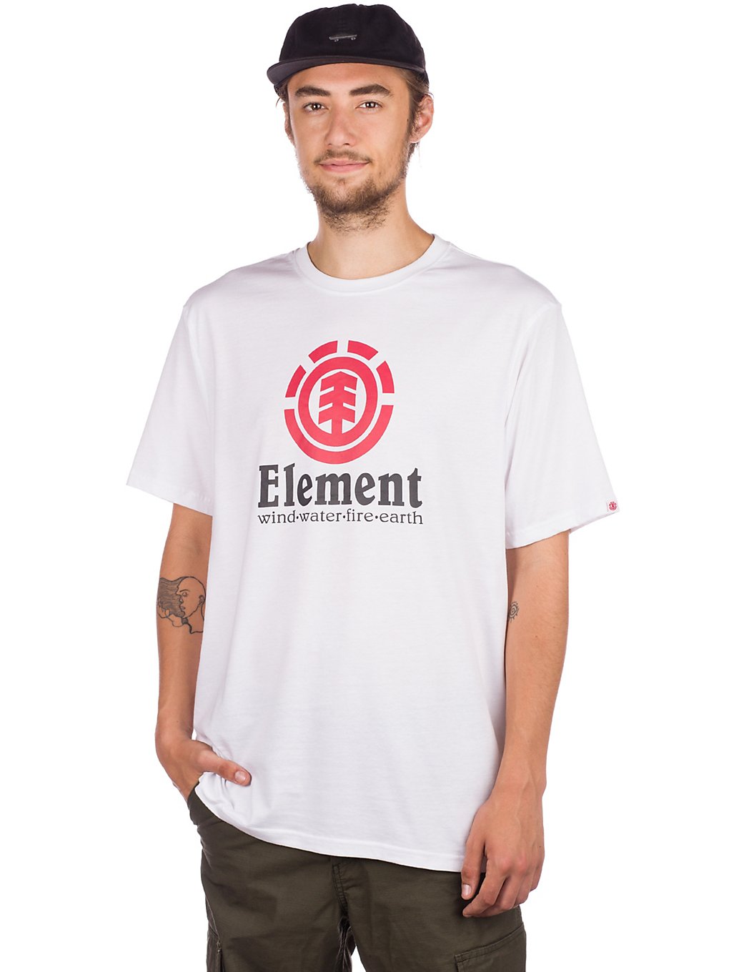 Element vertical t-shirt valkoinen, element