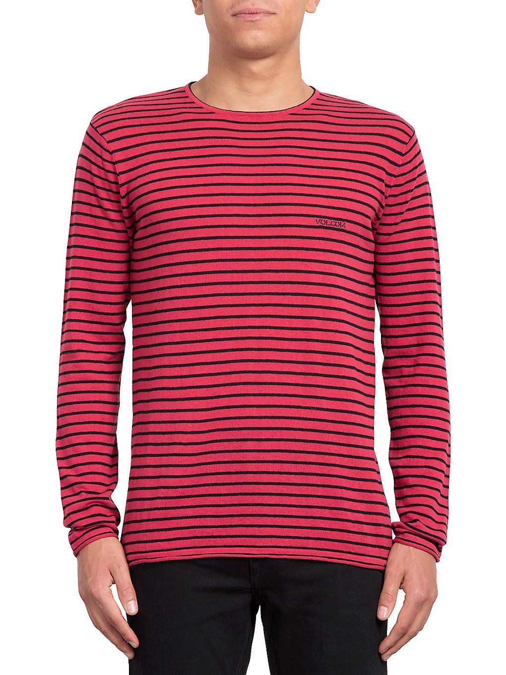 Volcom Harweird Stripe II Pullover rouge
