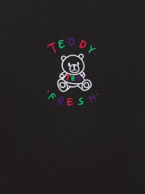 Black Embroidery Logo T-skjorte