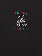Black Embroidery Logo T-skjorte
