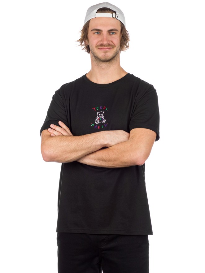 Teddy Fresh Black Embroidery Logo Camiseta