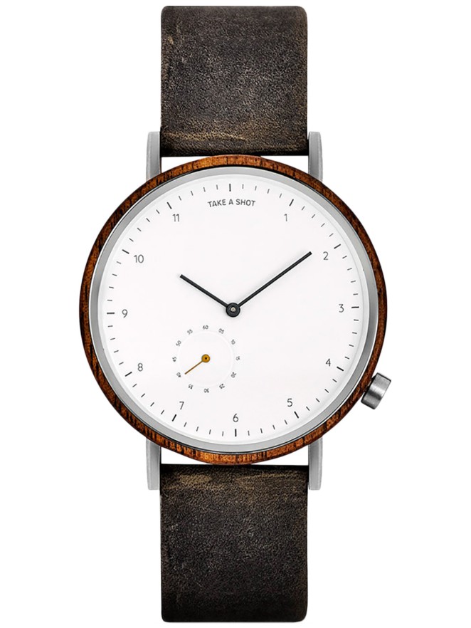 Take A Shot George 42mm Walnut Uhr