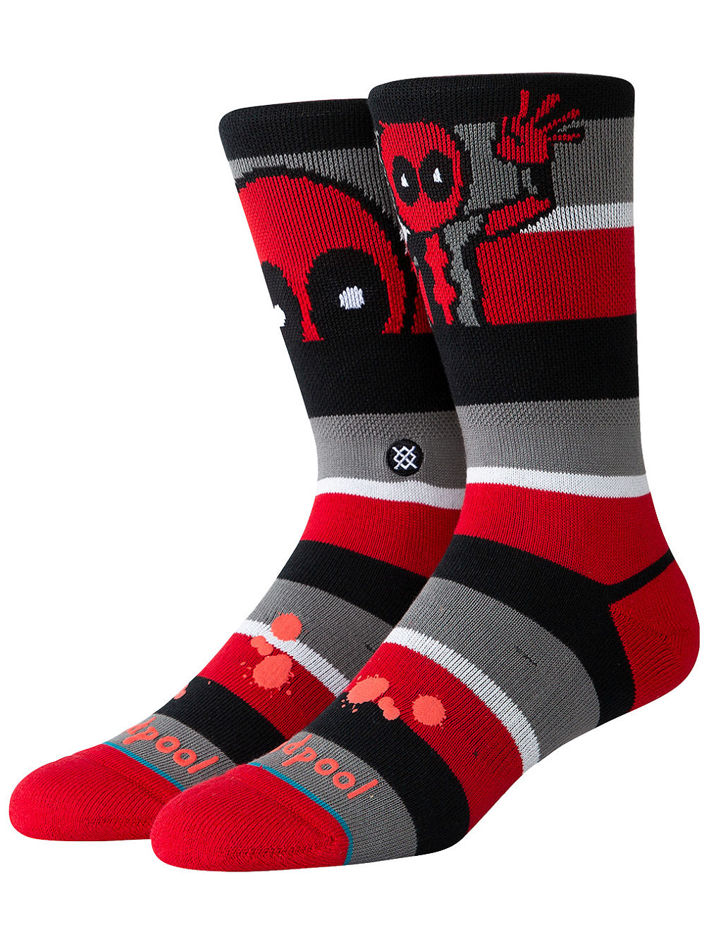 X Deadpool Stripe Socks