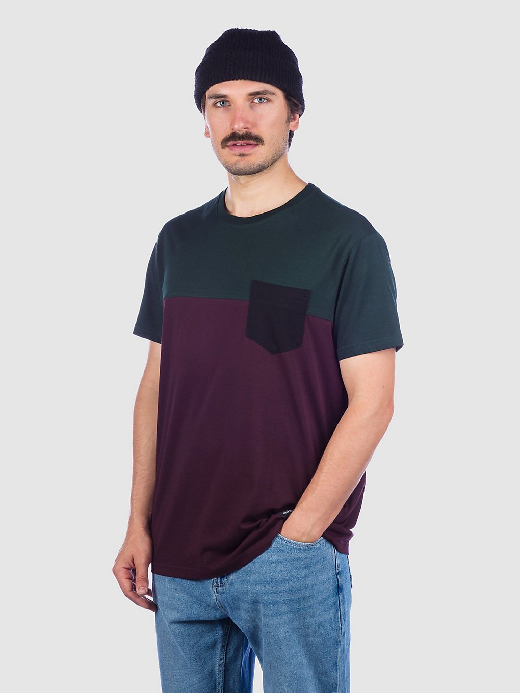 Iriedaily Block Pocket T-Shirt aubergine kaufen