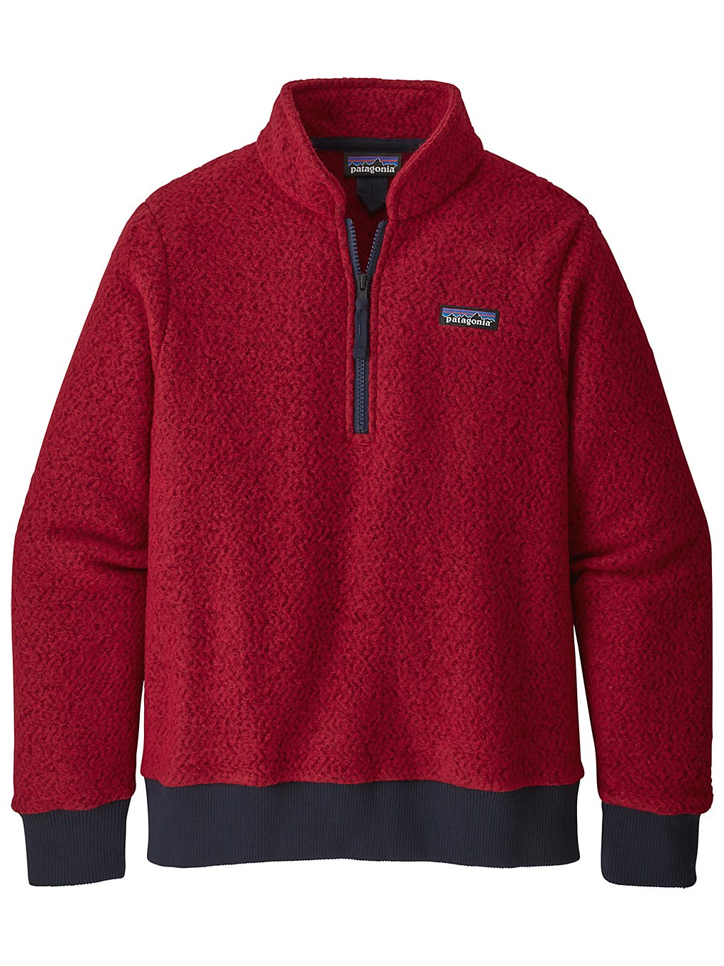 patagonia woolyester fleece pullover molten lava