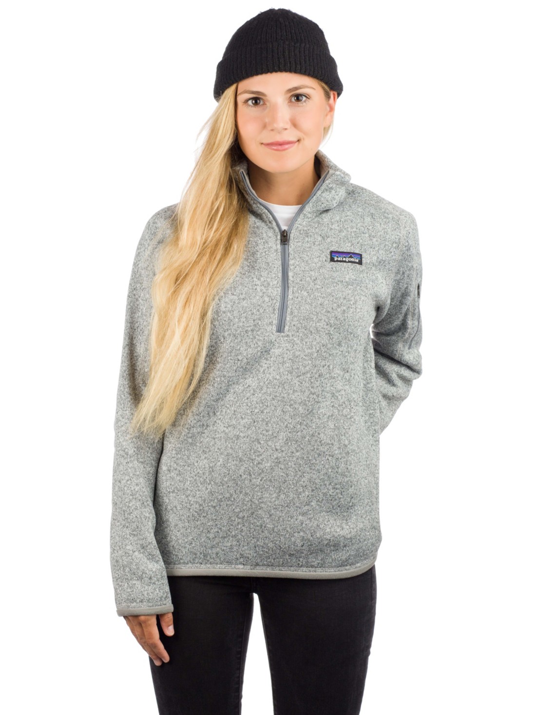 Patagonia Better Sweater 1/4 Half-Zip Fleece Pullover birch white