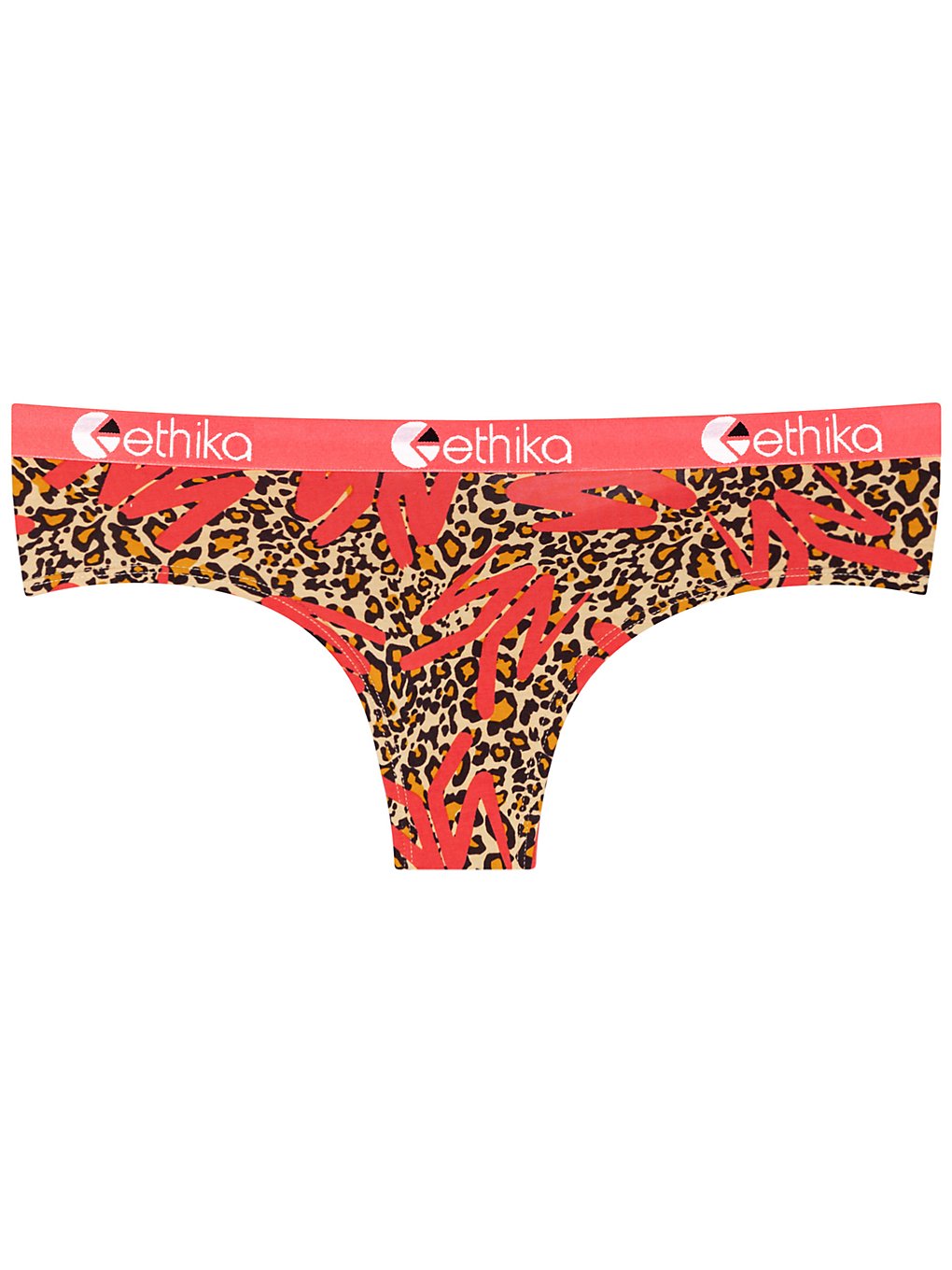 Ethika ym leopard cheeky underwear punainen, ethika