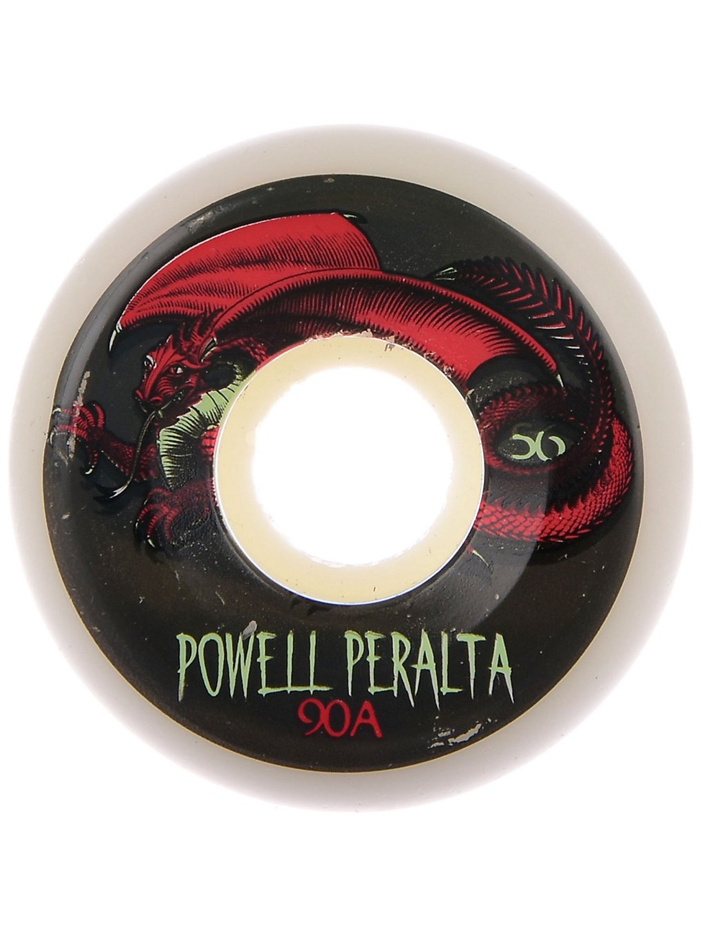 Powell Peralta Oval Dragon 90A 56mm Wheels white red