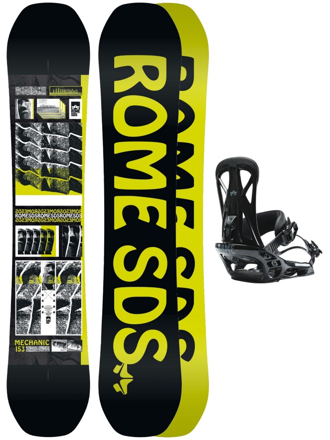 Rome Mechanic 156 + United M Snowboard-Set