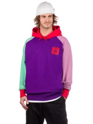 teddy fresh colorblock purple hoodie